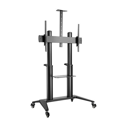 VSYS VTLX12-610TW premium aluminum TV cart, front view