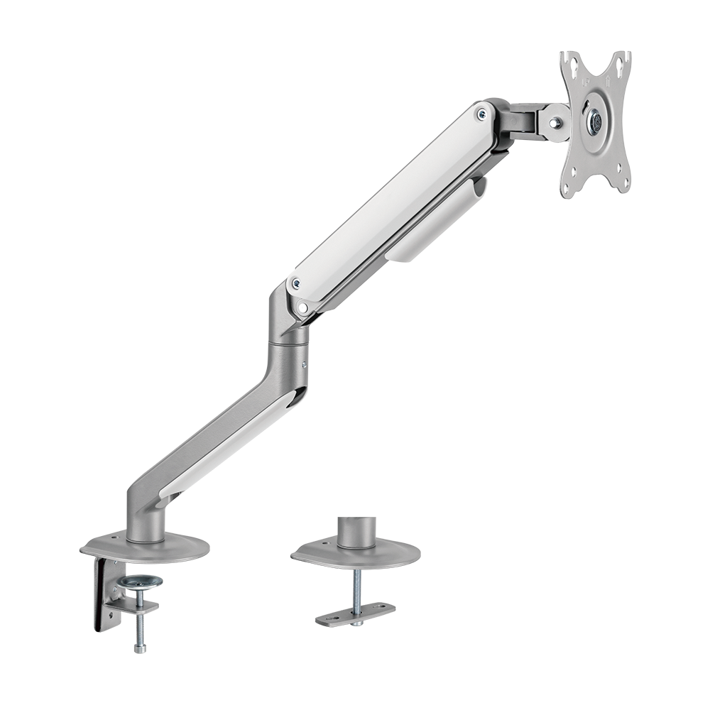 VSYS VMAE-C012WS single monitor spring-assisted arm, clamp and grommet base