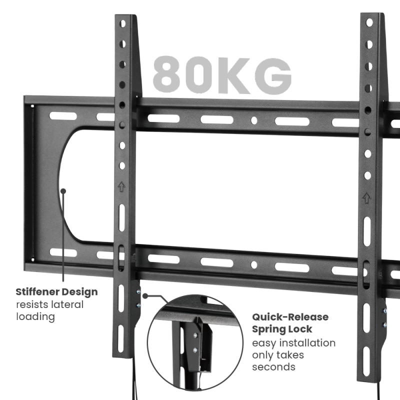 VS01A-46F feature callout, stiffener design and quick-release spring lock