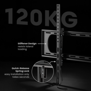 VSYS VS01A-69T feature callout, 120kg rating and quick-release spring lock