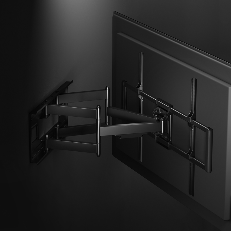 VSYS VS02D-696 full-motion arm extended, angled view