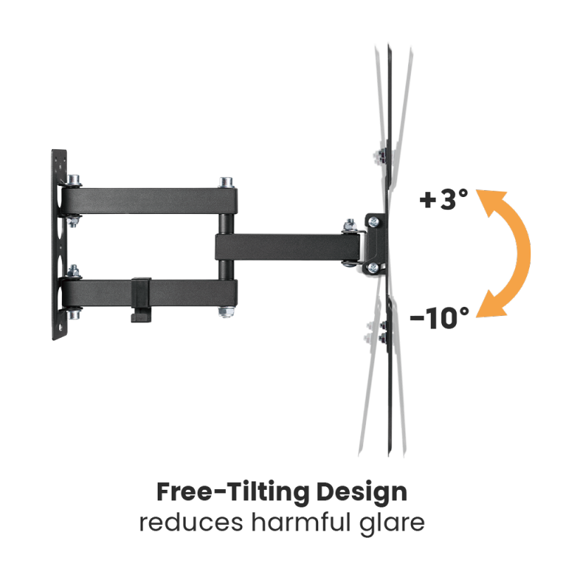 VSYS VS02E-443 free-tilting design, plus 3 to minus 10 degree range