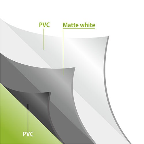 VSYS VSPS120-M matte white PVC fabric material composition diagram