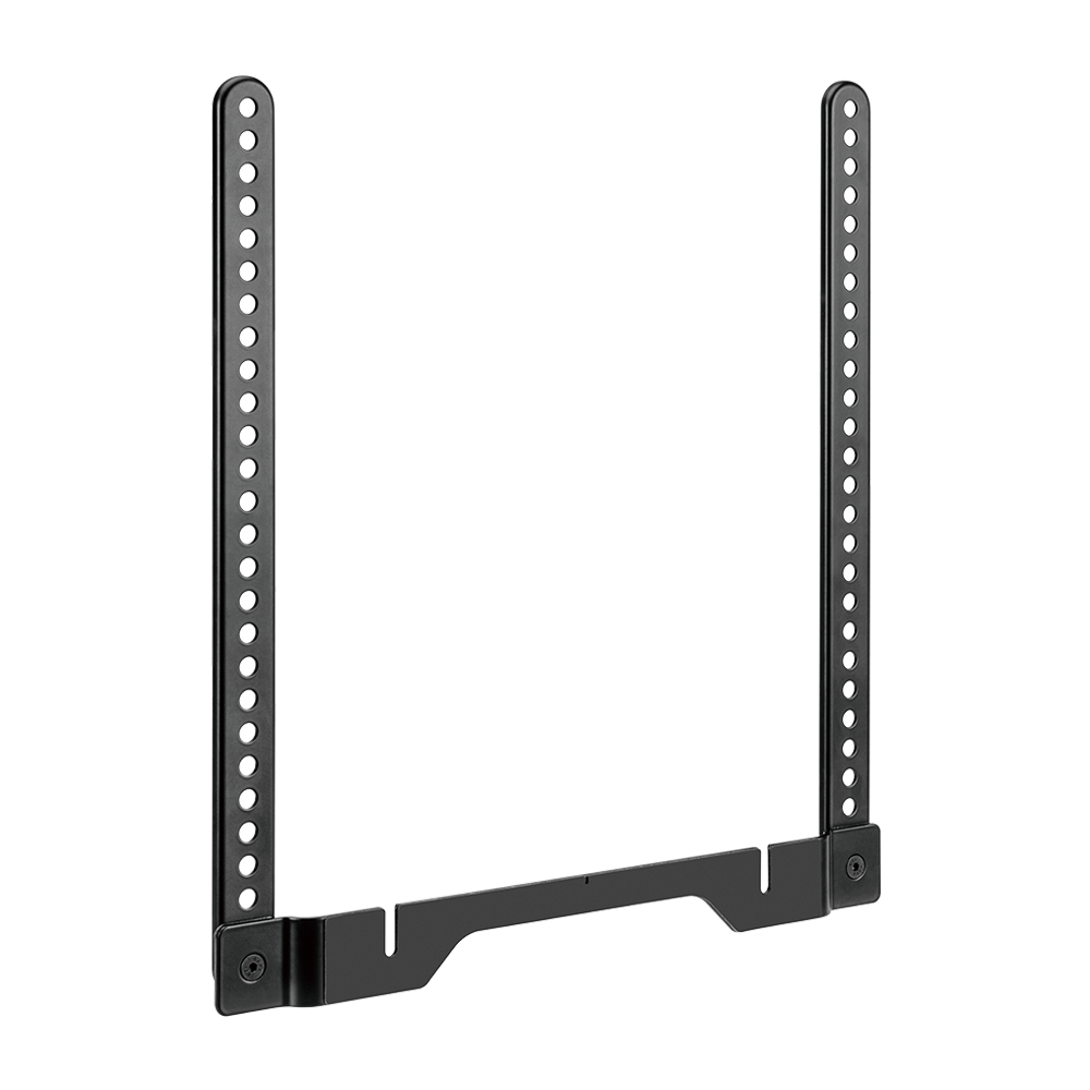 VSYS VSSB-49 soundbar bracket, dual-arm VESA-compatible design, front angle view