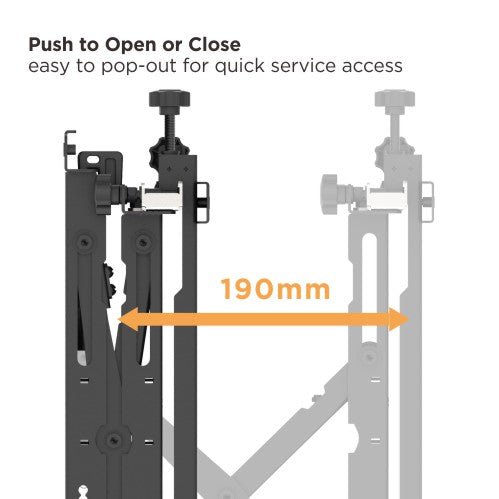 VSYS VSVW13-610T push-pull pop-out mechanism detail