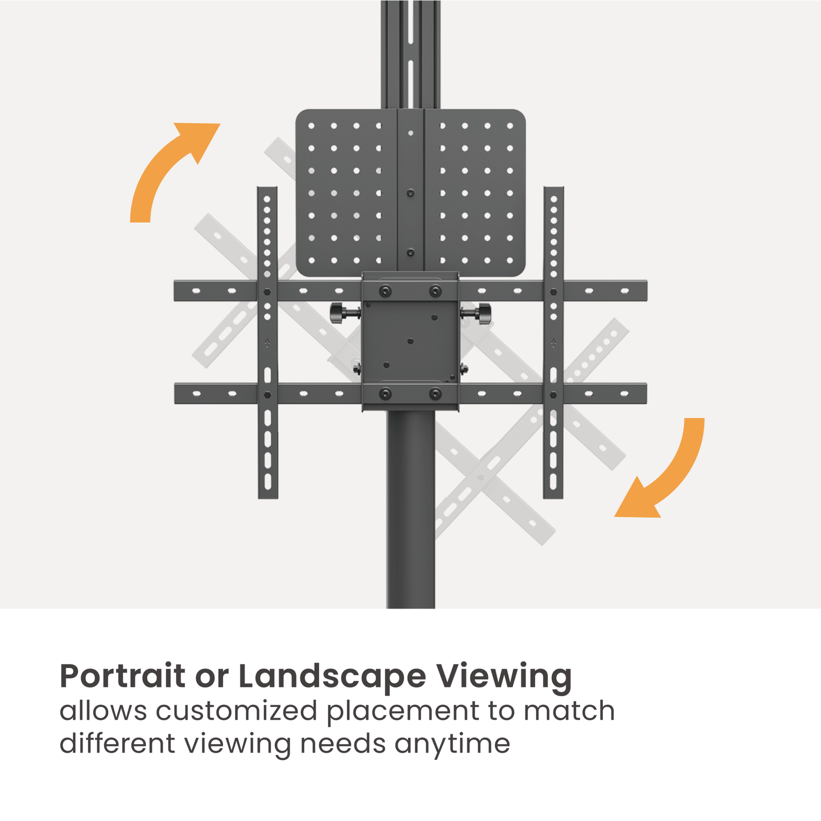 VSYS VTLS17-46TW bracket head, portrait and landscape rotation detail