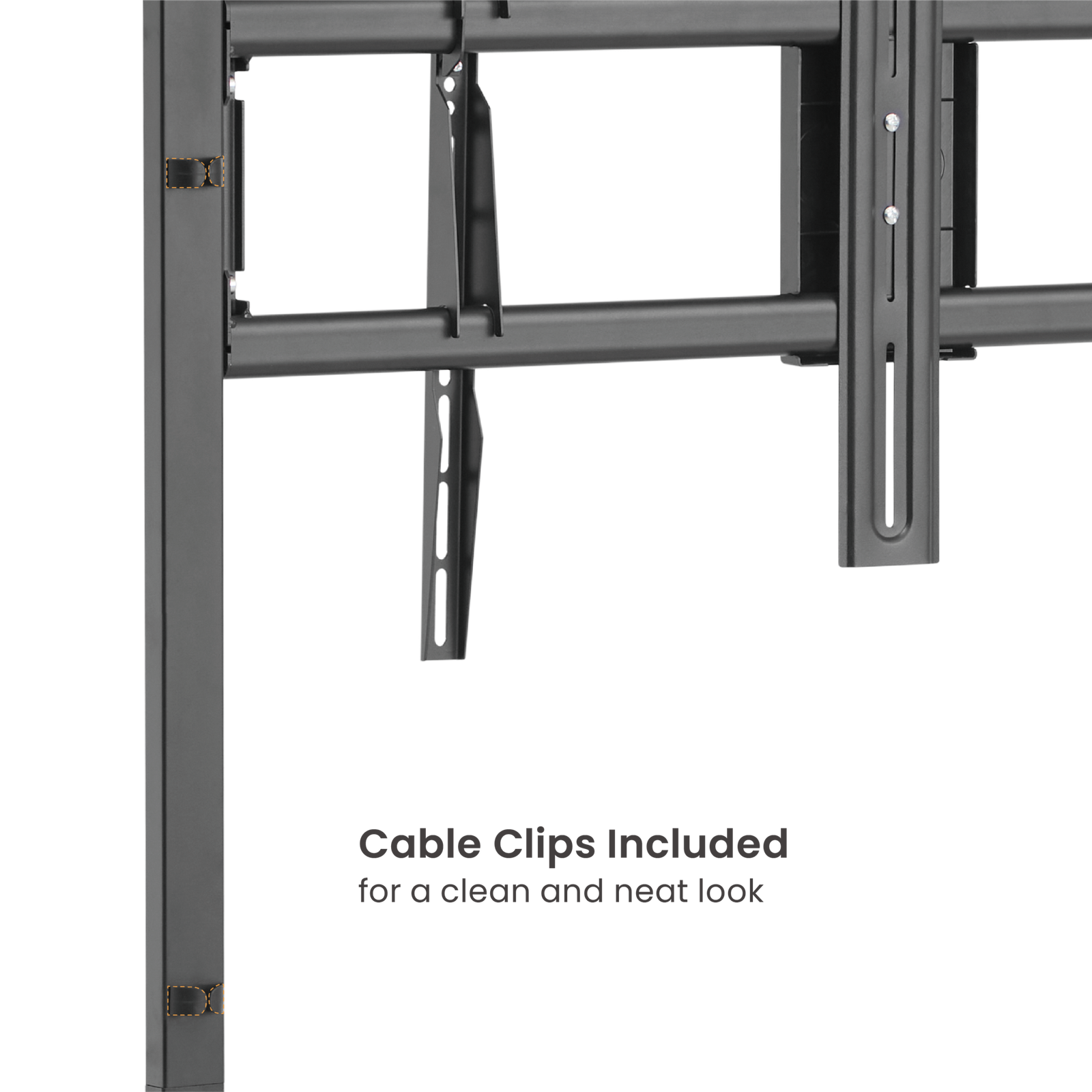 VSYS VTLX16-69FW bracket rail detail, integrated cable clips