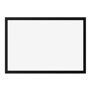 VSYS PEGA 150 fixed frame projection screen, straight-on view of the 8cm velvet frame