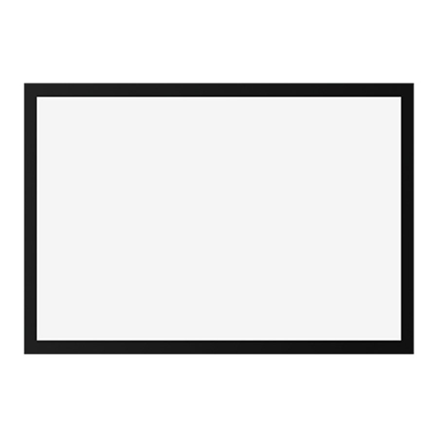 VSYS PEGA 150 premium velvet-frame fixed projection screen, 150 inch 16:9, front view