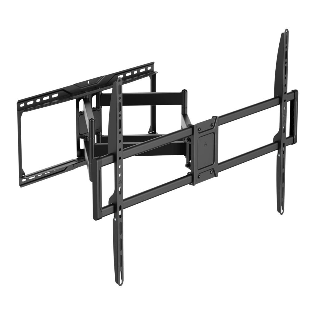 VSYS VS02A-696 heavy-duty full-motion wall mount, angled front view