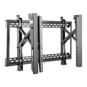 VSYS VSVW13-48T pop-out landscape video wall mount, front view with scissor arms