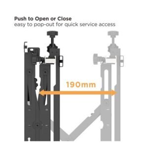 VSYS VSVW13 series push-to-open mechanism, 190mm pop-out for service access