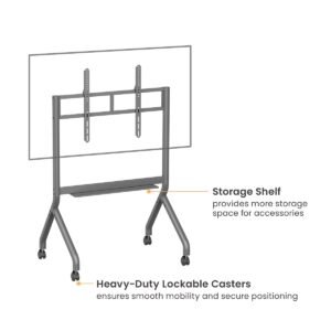 VSYS VTLS16-69FW storage shelf and heavy-duty lockable casters callout